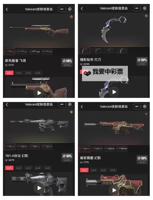 《无畏契约》10月30日外网皮肤排名图1